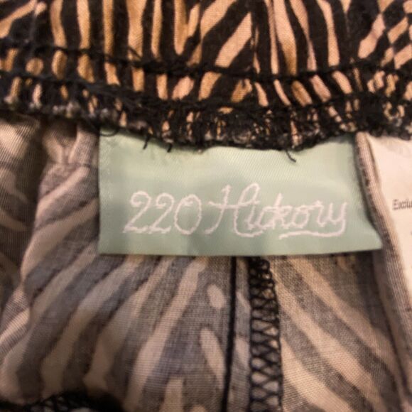 Outfit 220 Hickory Pull On Casual Lounge Wide Leg Pant Knit Top Black/Creme L/XL - Picture 4 of 10